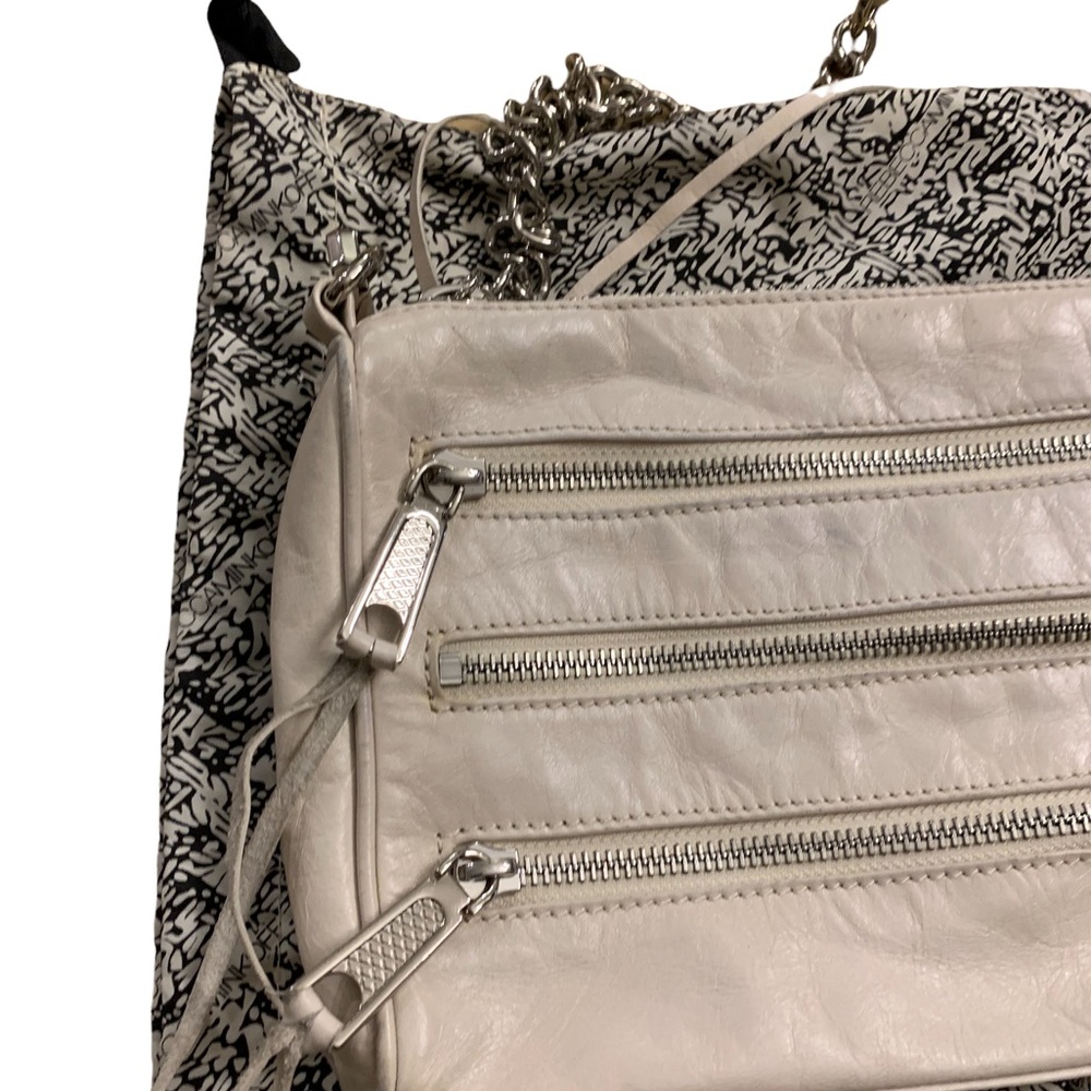 Rebecca Minkoff | Leather Mini Mac Tassels Zipper Detail Cream White Crossbody - Picture 11 of 16